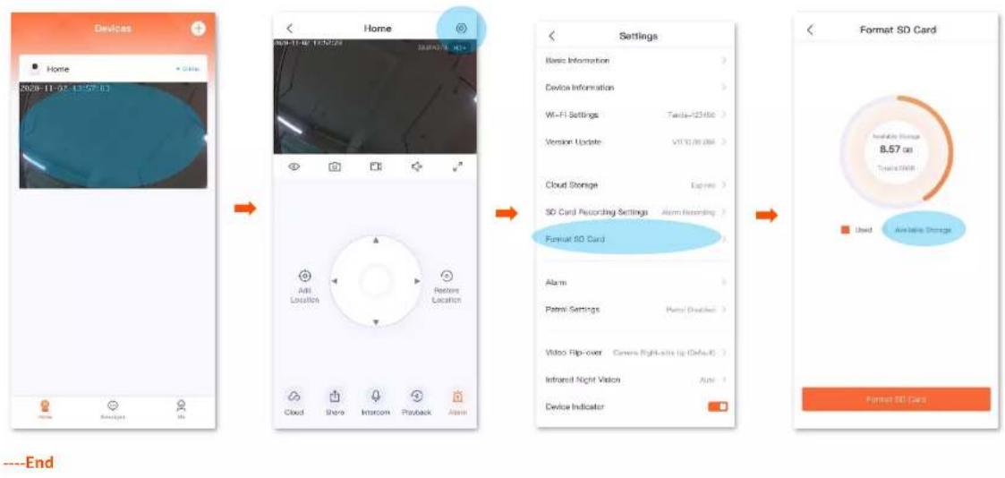 Tenda CT6 V1.0 - Check micro SD card avaliable storage - 1