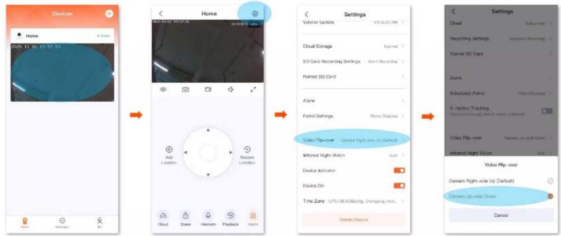 Tenda CT6 V1.0 - Set up video flip-over - 1