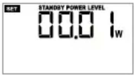 STANDBY POWER LEVEL 00.0 Iw