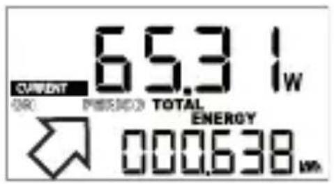 CURRENT OR 65.3 L/W INDED TOTAL ENERGY 000.638 kWh