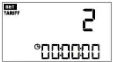SET TARIFF 2 ⊕00:00:00