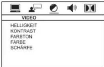 VIDEO HELLIGKEIT KONTRAST FARBTON FARBE SCHÄRFE