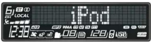6ST CH LOCAL iPod 12:38 03 MP3 WMA 17.00 12:38 USB 129.8 USB