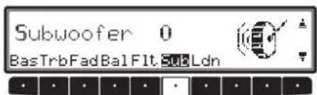 Subwoofer 0 BasTrbFadBalFlt SubLdn