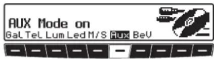 AUX Mode on Gal Tel Lum Led M/S Rux BeV