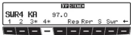 TP STEREO SUR4 KA 97.0 1 2 3* 4* Res Rpr S Swr ←