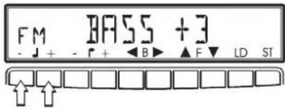 FM BASS +3 - J + - F + ◀ B ▲ ▲ F ▼ LD ST