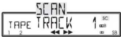 SCAN TAPE TRACK 1 SC 1 2 ←→ → 08 SB