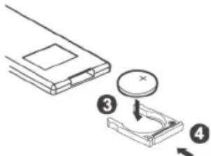 Diagram showing a mechanical assembly with labeled parts and directional arrows indicating motion or force