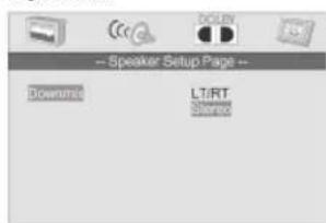 -- Speaker Setup Page -- Downlink LT/RT Stored Stressed