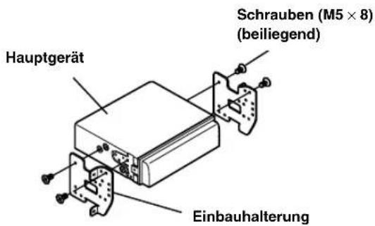 Hauptgerät Schrauben (M5 × 8) (beiliegend) Einbauhalterung