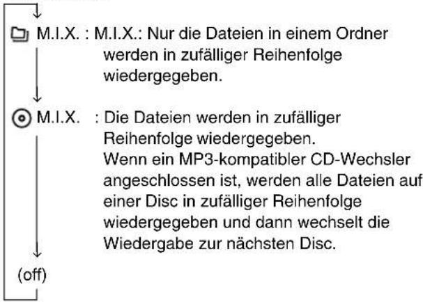 ALPINE CDA-9812 - MP3/WMA-Betrieb: - 1