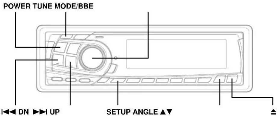 POWER TUNE MODE/BBE DN UP SETUP ANGLE ▲▼