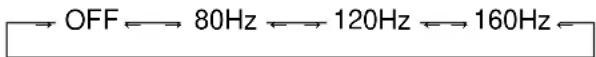 ALPINE CDA-7876R - Einstellen der eingebauten Trennfrequenz - 2