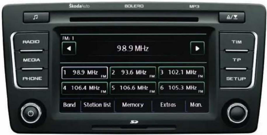 SKODA Superb Bolero - Radio Bolero Bedienungsanleitung - 1