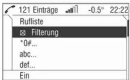 OPEL CD 60 - Filterung - 1