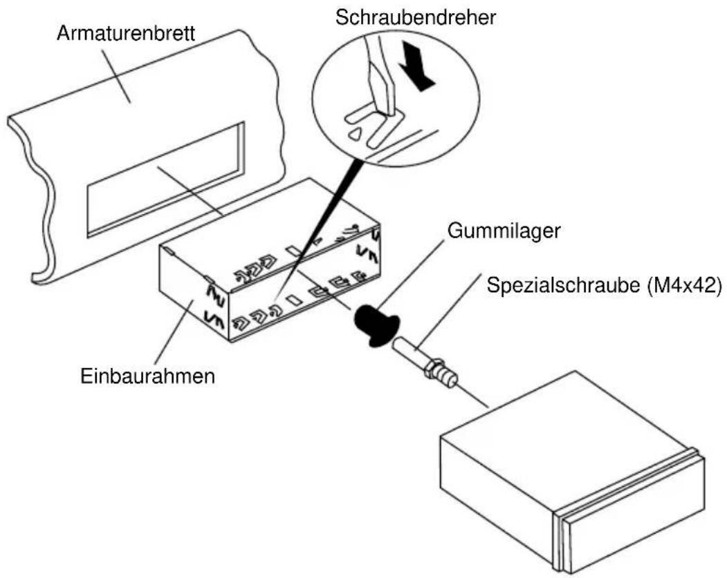 Armaturenbrett Schraubendreher Gummilager Spezialschraube (M4x42) Einbaurahmen