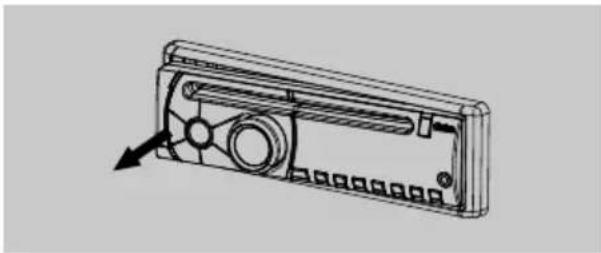 CLARION Cz200er - Abnehmen der abnehmbaren Bedienkonsole - 1