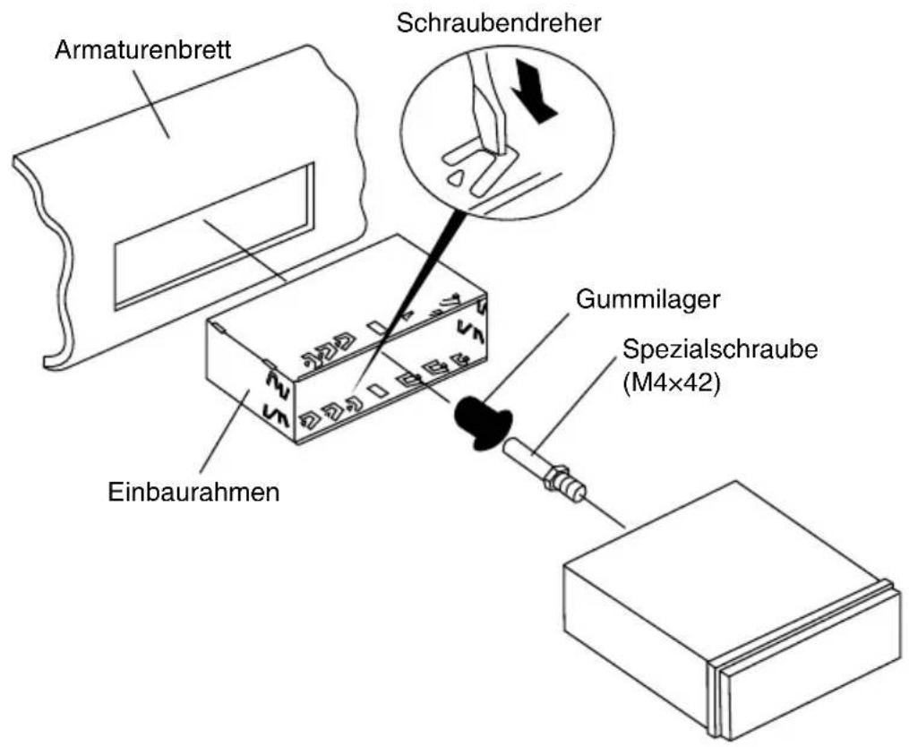 Armaturenbrett Schraubendreher Gummilager Spezialschraube (M4x42) Einbaurahmen