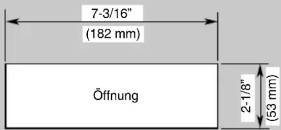 7-3/16" (182 mm) Öffnung 2-1/8" (53 mm)