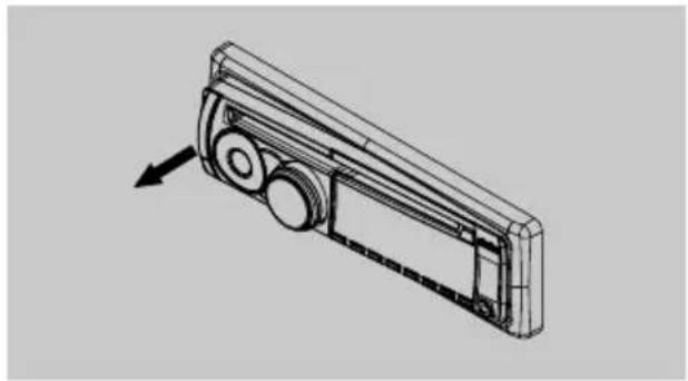 CLARION CZ101ER - Abnehmen der abnehmbaren Bedienkonsole - 1