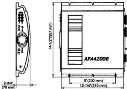 2-3/4" (70 mm) 9" (230 mm) 12-1/4"(310 mm) APA42006 14-1/2"(367 mm)