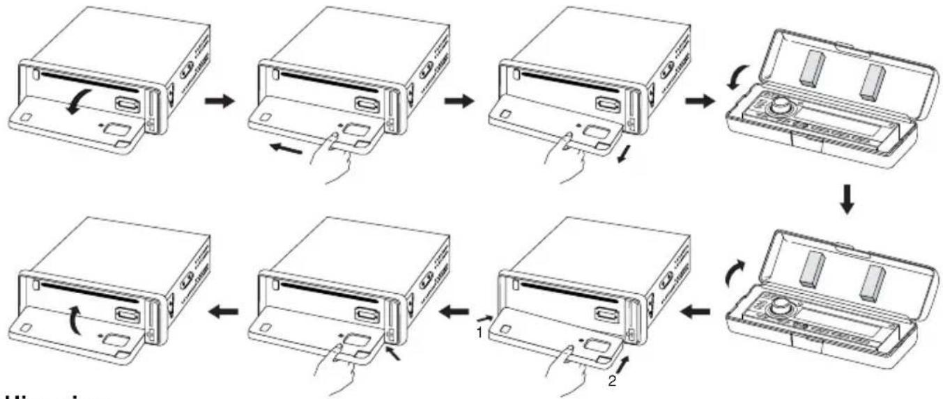ROADSTAR CD-853USMPBT - DIE FRONTABDECKUNG ABKLAPPEN, ABNEHMEN UND ANBRINGEN - 1