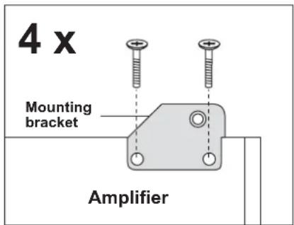4 x Mounting bracket Amplifier