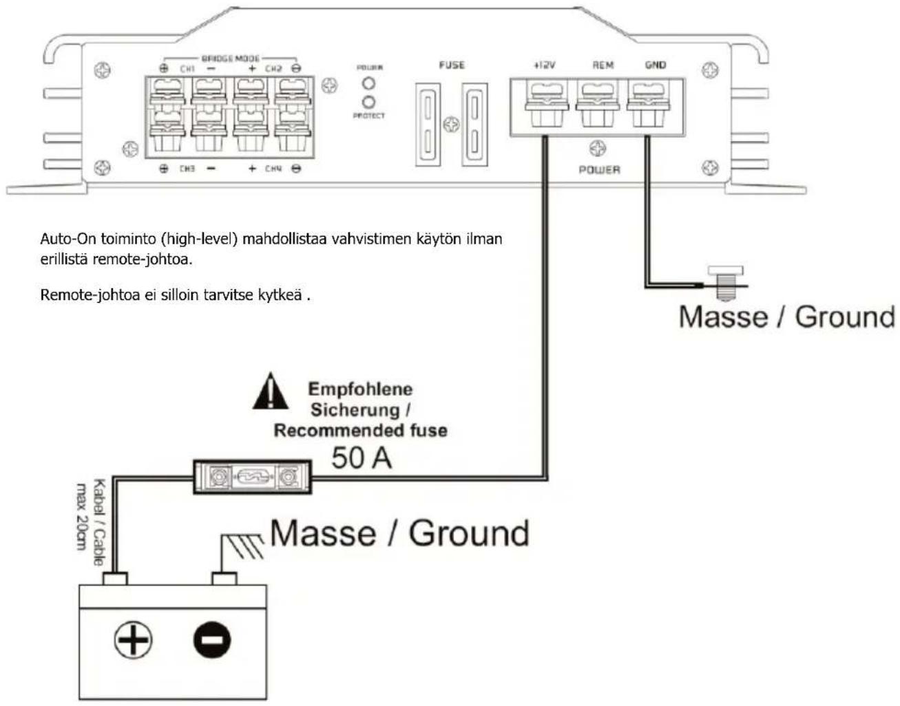 Ground Zero GZIA 2080HPX - High Level (kaiutintasoinen) sisääntulo - 12