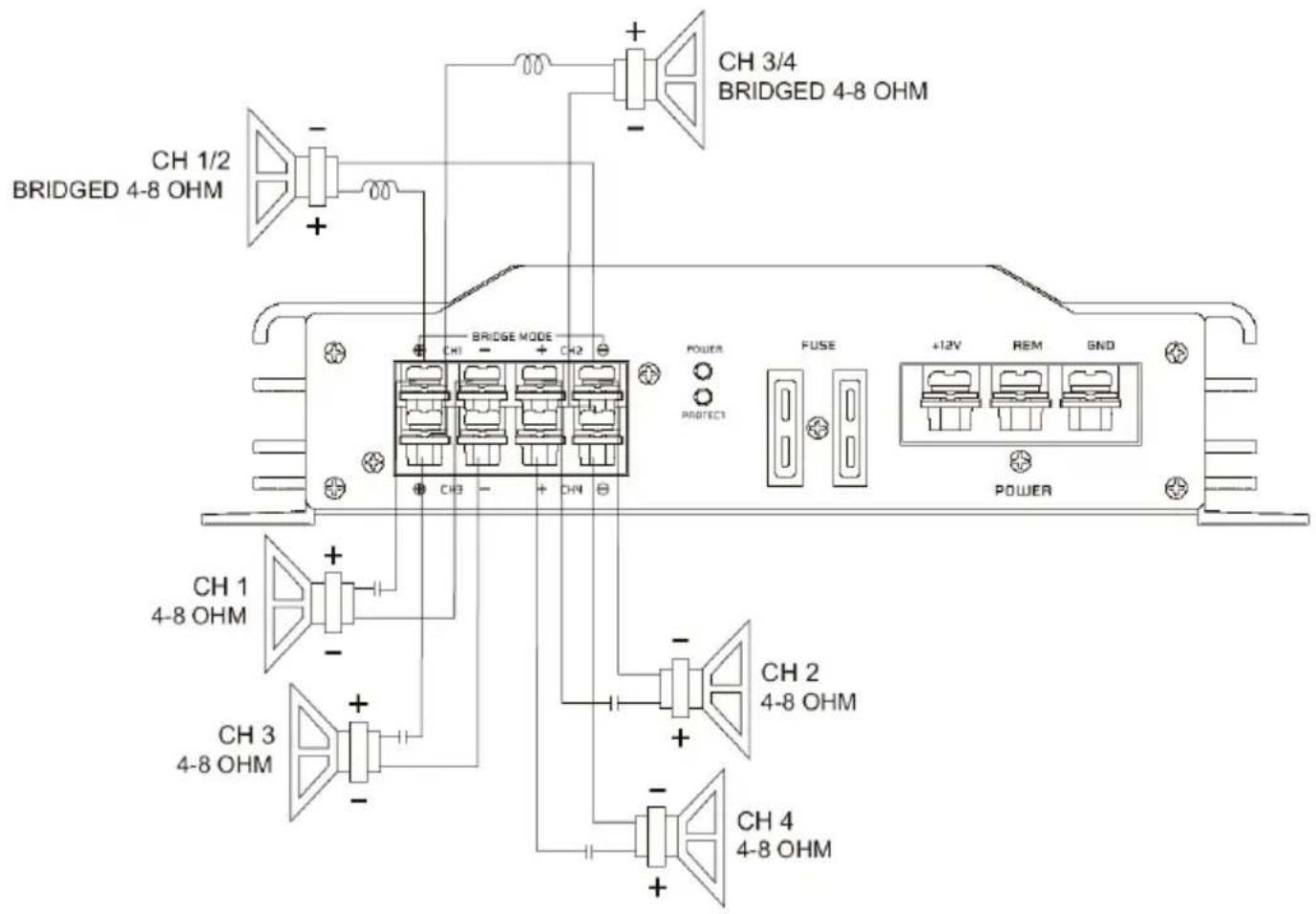 Ground Zero GZIA 2235HPX - Lautsprecher Impedanz / Speaker impedance / Impédance haut parleur 4 \~ 8 Ohm - 4