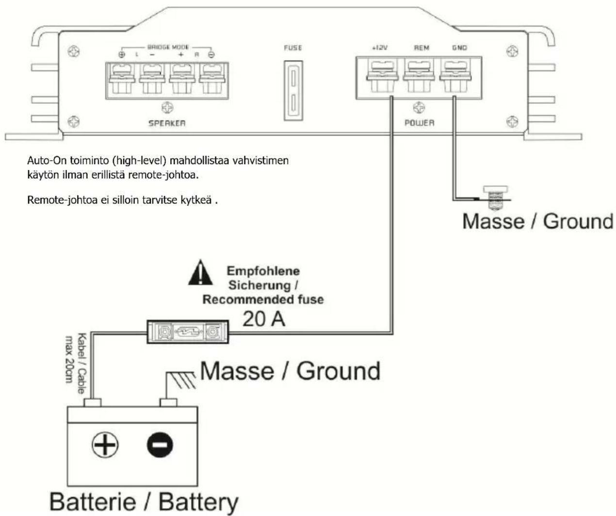 Ground Zero GZIA 2235HPX - High Level (kaiutintasoinen) sisääntulo - 6