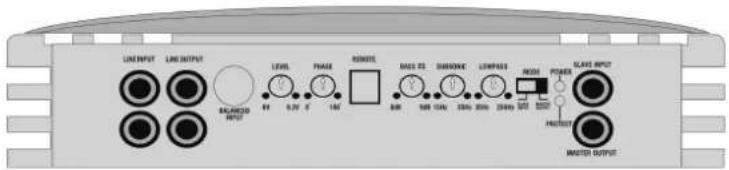 LINE INPUT LINE OUTPUT BALANCED INPUT LEVEL 0.2V 5' 16V FRAME REMOTE MASS CS SUBSTONE LINKPRES RICH POWER SLAVE INPUT MOUNT OUTPUT