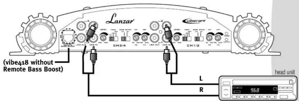 Lanzar VIBE 418 - CHANNEL BRIDGED MODE CONFIGURATION - 1
