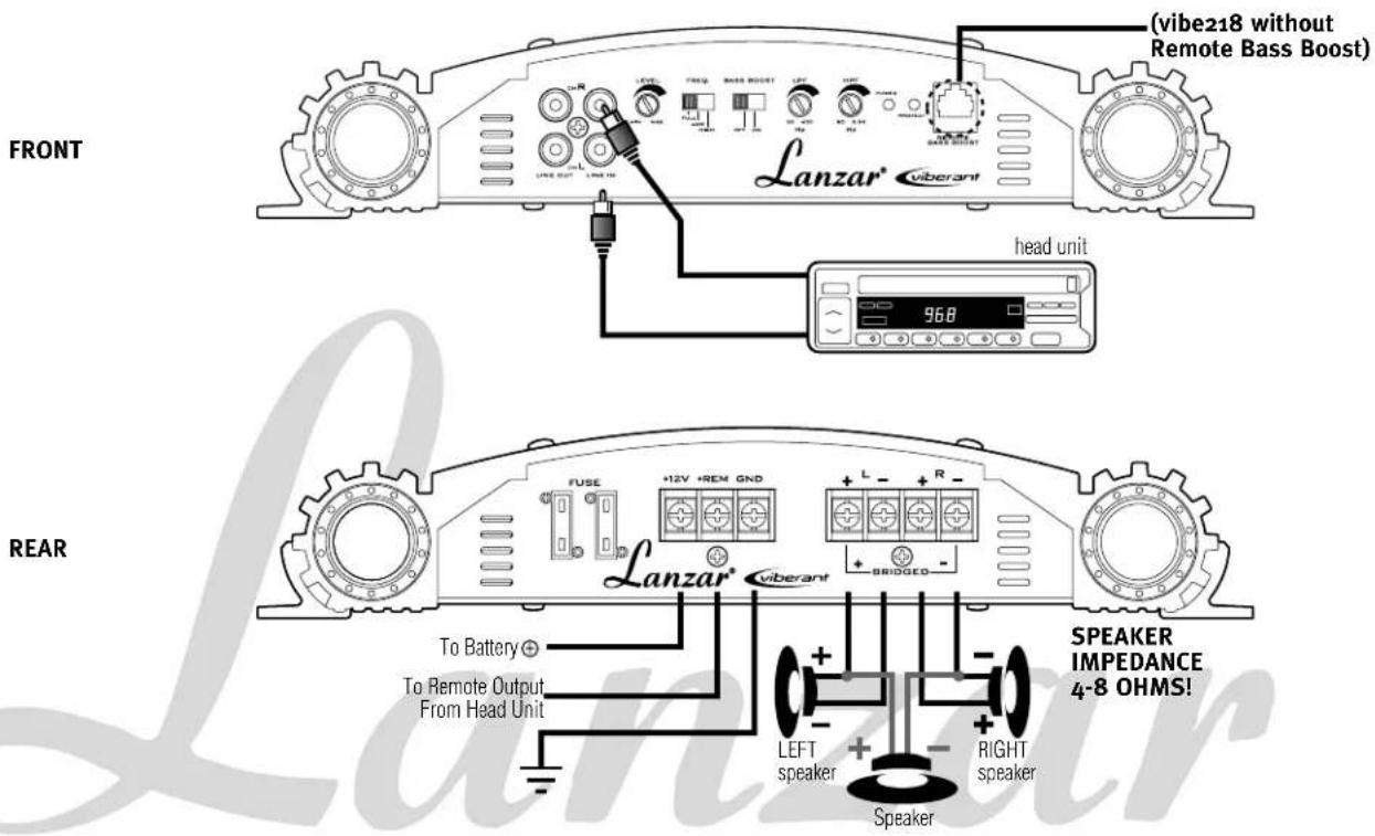Lanzar VIBE 418 - CHANNEL TRI-MODE CONFIGURATION - 1