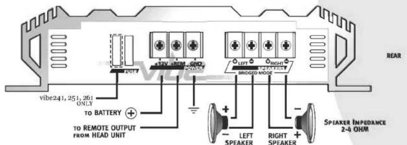 Lanzar VIBE 421 - CHANNEL STEREO CONFIGURATION - 2