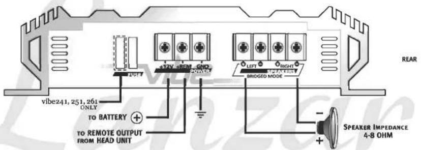 Lanzar VIBE 421 - CHANNEL BRIDGED MODE CONFIGURATION - 2