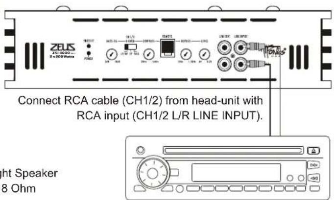 Hifonics ZXi 9000 - Do not connect speaker (-) to the ground or vehicle's chassis. - 2