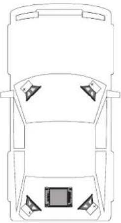 Hifonics RX 8407 - 4-Channel-Mode: 2 Frontspeakers / Stereo &amp; 2 Rearspeakers / Stereo - 1