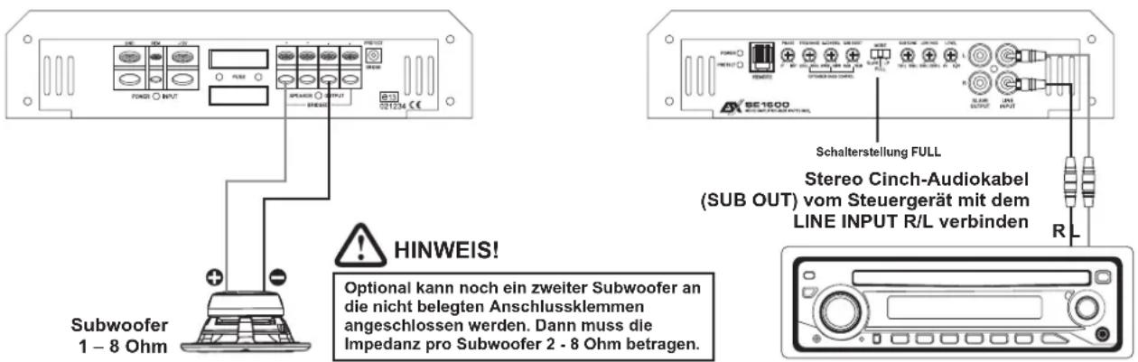 ESX SE 1600 - VERKABELUNG SUBWOOFER - 1
