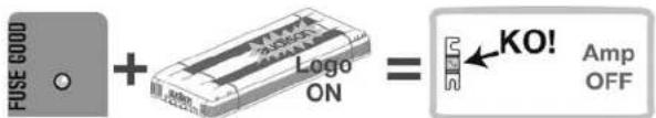 FUSE GOOD Logo ON = KO! Amp OFF