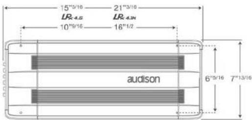 15"3/16 21"3/16 LR4.5 LR4.1h 10"9/16 16"1/2 audison 6"5/16 7"13/16