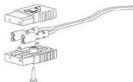 Technical line drawing of a mechanical assembly with no visible text or symbols