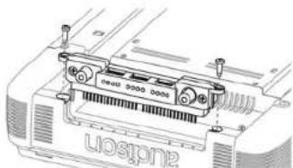 Technical diagram of an electronic component with ports and connectors (no readable text or symbols)