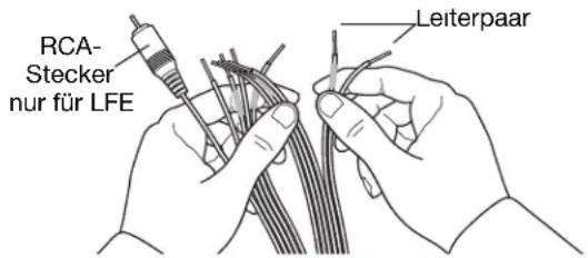 RCA- Stecker nur für LFE Leiterpaar