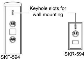 Keyhole slots for wall mounting SKF-594 SKR-594