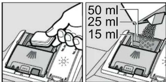 BOSCH SCE64M55 - Reiniger einfüllen - 1