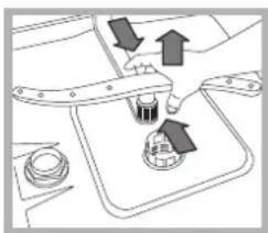 INDESIT DFP 584 EU - Cleaning the sprayer arms - 2