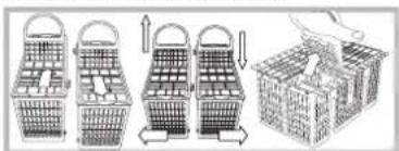 INDESIT DFP 584 EU - Cutlery basket - 1