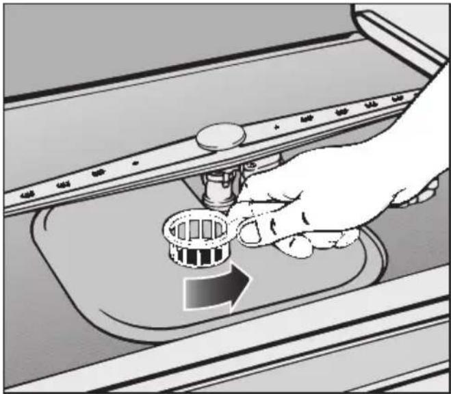 MIELE G 973 - Siebe im Spülraum reinigen - 1