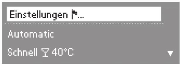MIELE G 2732 - Menü "Einstellungen ▶" öffnen - 1